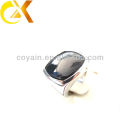 2013 Hot Selling Fashionable Stainless Steel Agate Rings